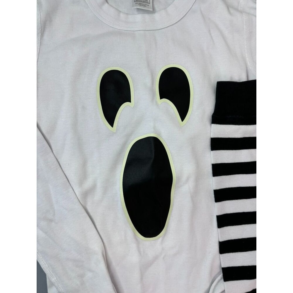Hanna Andersson White & Yellow Black Bat Ghost Pajama Set - Picture 6 of 7